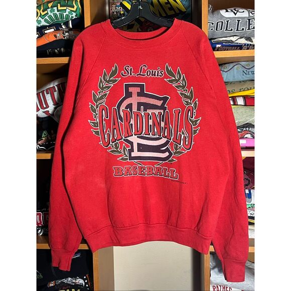 Vintage 90s MLB St. Louis Cardinals Logo Sweater - Picture 1 of 5